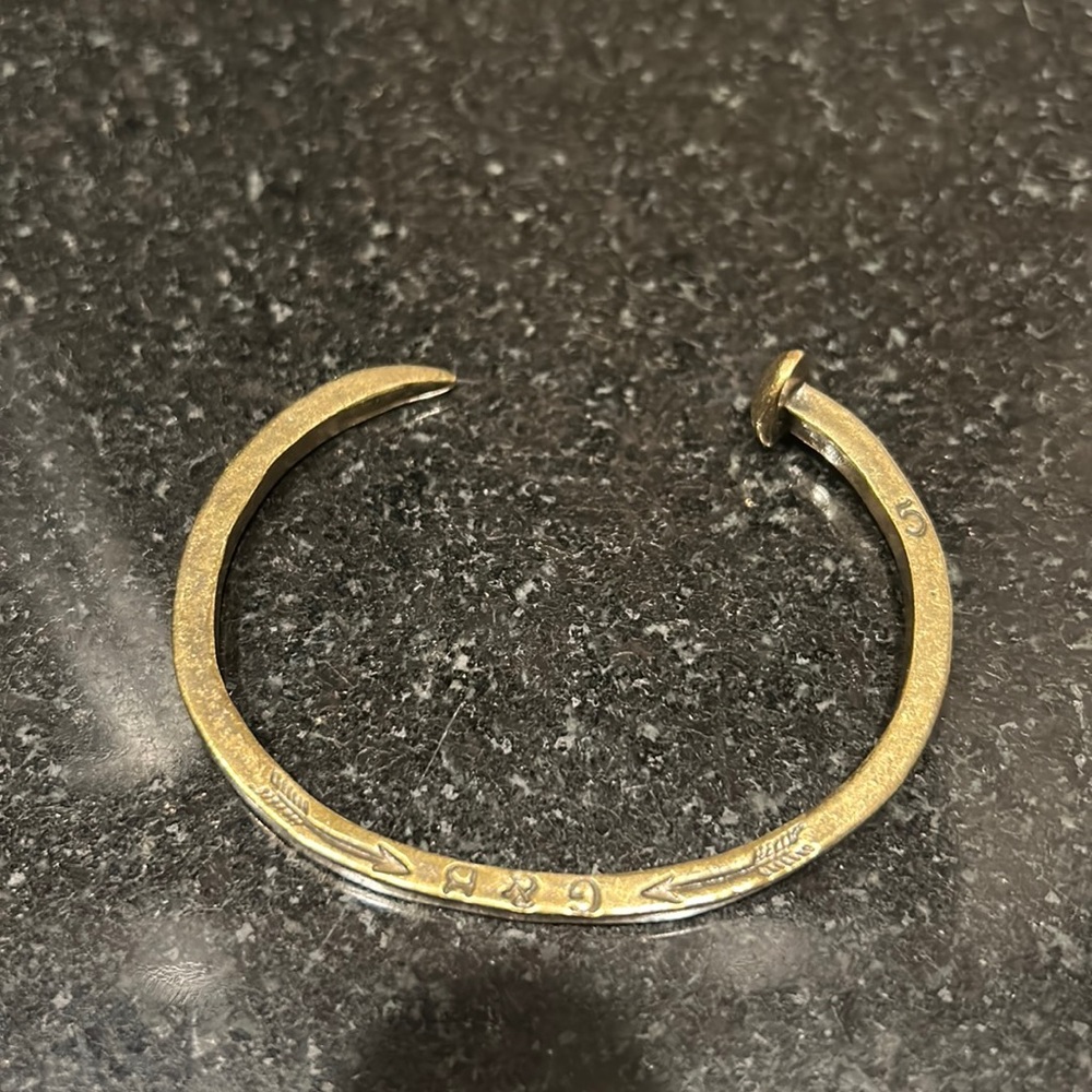 G&B brass railroad nail bracelet